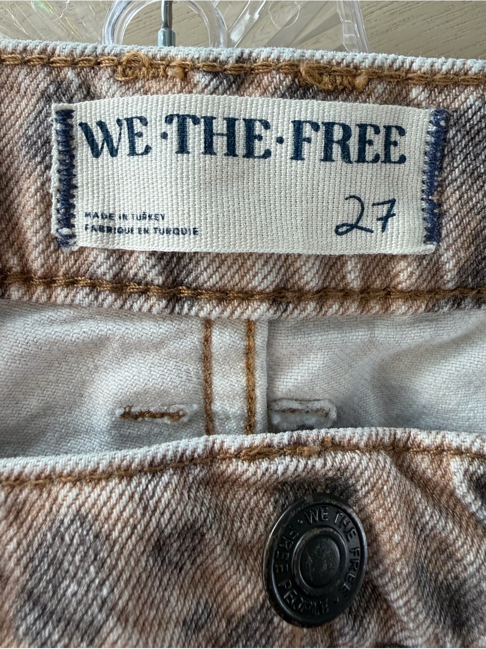 Free People We The Free Good Luck Printed Barrel Jeans leopard print. Size 27. - Picture 7 of 13